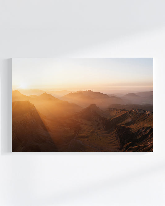 Herbstlichter Quer - Leinwand