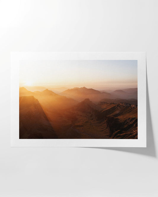 Herbstlichter Quer - Kunstdruck